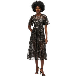 Superdry Midi Φόρεμα για Γάμο / Βάπτιση Μαύρο W8011781A-SG3