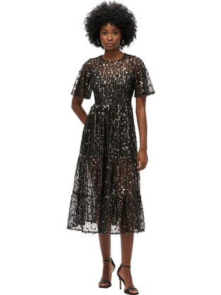 Superdry Midi Φόρεμα για Γάμο / Βάπτιση Μαύρο W8011781A-SG3