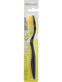 Welliant E3 Nano Silver Deep Clean Medium Soft Oδοντόβουρτσα Μαύρη Κίτρινη