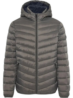 Funky Buddha Ανδρικό Μπουφάν Χειμωνιάτικο Puffer Ανθρακί FBM010-002-01