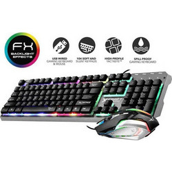 Alcatroz X-craft XC3000 Σετ Gaming Πληκτρολόγιο RGB Silver