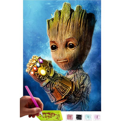 Marvel Avengers Groot Καμβάς Diamond Painting Kit 30x40cm 5907558286984