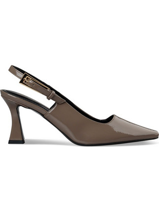 Envie Shoes Γόβες Slingback Λουστρίνι με Λεπτό Ψηλό Τακούνι Ανθρακί E02-20856-57