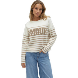 Vero Moda Γυναικεία Πλεκτή Μπλούζα Λευκή Μπεζ 10304256