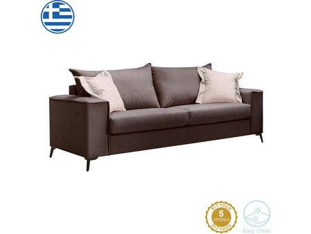 Pakoworld Verona Τριθέσιος Καναπές Ανθρακί 225x93x100cm 168-000080