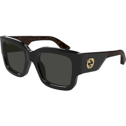 Gucci GG1663S 001 Ανδρικά Γυαλιά Ηλίου Τετράγωνα Κοκάλινα Μαύρα με Μαύρο Φακό