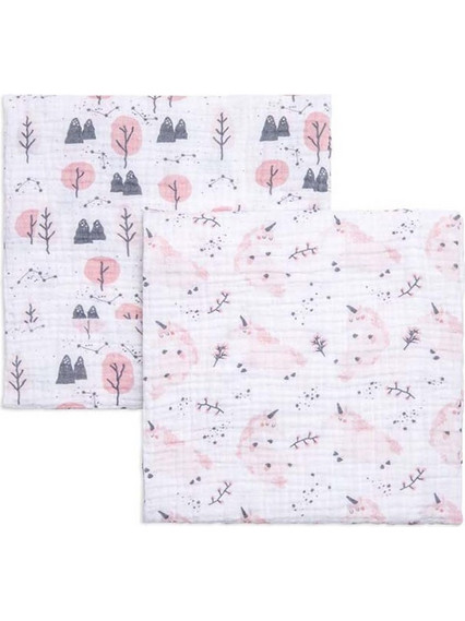 Funna Baby Unicorn Πάνες Αγκαλιάς από Μουσελίνα Λευκές 90x90cm 2τμχ