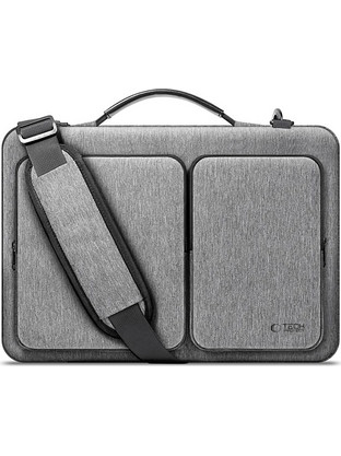 Tech-Protect Defender Τσάντα Laptop Ώμου 16" Crayon Grey