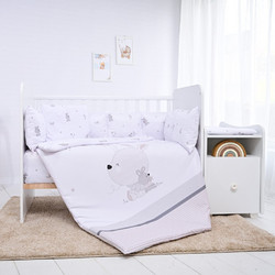 Lorelli Little Rabbits Σετ Κούνιας Grey 8τμχ