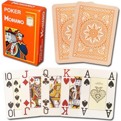 Modiano Texas Poker Τράπουλα Πλαστική Καφέ 01.01.826
