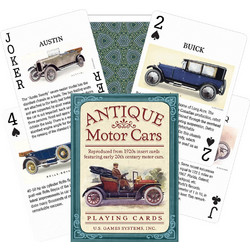 Antique Motor Cars Τράπουλα Πλαστικοποιημένη Χακί AMC54