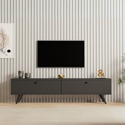 Megapap Έπιπλο Τηλεόρασης Μοριοσανίδα Ανθρακί Μ160xΠ25xΥ35cm Paris GP052-0135,1