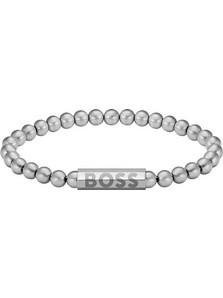 Hugo Boss Ανδρικό Βραχιόλι από Ατσάλι Ασημί με Χάντρες 1580658