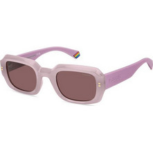 Polaroid Eyewear PLD6239/S/X 35J/KL Γυναικεία Γυαλιά Ηλίου Ορθογώνια Κοκάλινα Μωβ με Καφέ Φακό