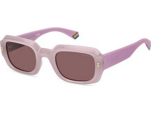 Polaroid Eyewear PLD6239/S/X 35J/KL Γυναικεία Γυαλιά Ηλίου Ορθογώνια Κοκάλινα Μωβ με Καφέ Φακό