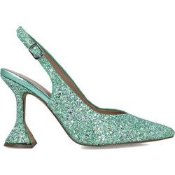 Menbur Γόβες Slingback με Λεπτό Ψηλό Τακούνι & Στρας Τιρκουάζ 23830