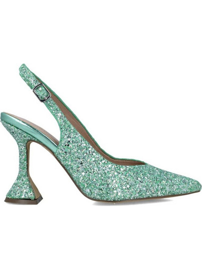 Menbur Γόβες Slingback με Λεπτό Ψηλό Τακούνι & Στρας Τιρκουάζ 23830