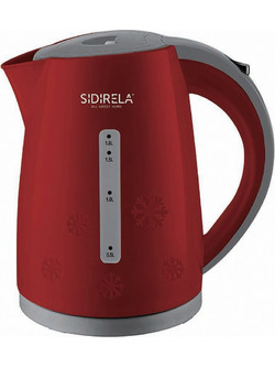 Sidirela Ε-4212 Βραστήρας 1.8lt 1500W Κόκκινος Γκρι