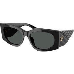 Tory Burch TB7221U 170987 Γυναικεία Γυαλιά Ηλίου Οβάλ Κοκάλινα Μαύρα με Μαύρο Φακό
