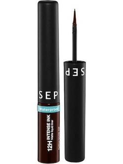 Sephora 12h Intense Ink 02 Chocolate Brown Αδιάβροχο Πινέλο Eyeliner 2.8ml