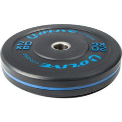 O'live Fitness Δίσκος Ολυμπιακού Τύπου Bumper 20kg Φ50mm