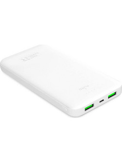 Puro Power Bank 10000mAh 12W με 2 Θύρες USB-A & Θύρα USB-C White