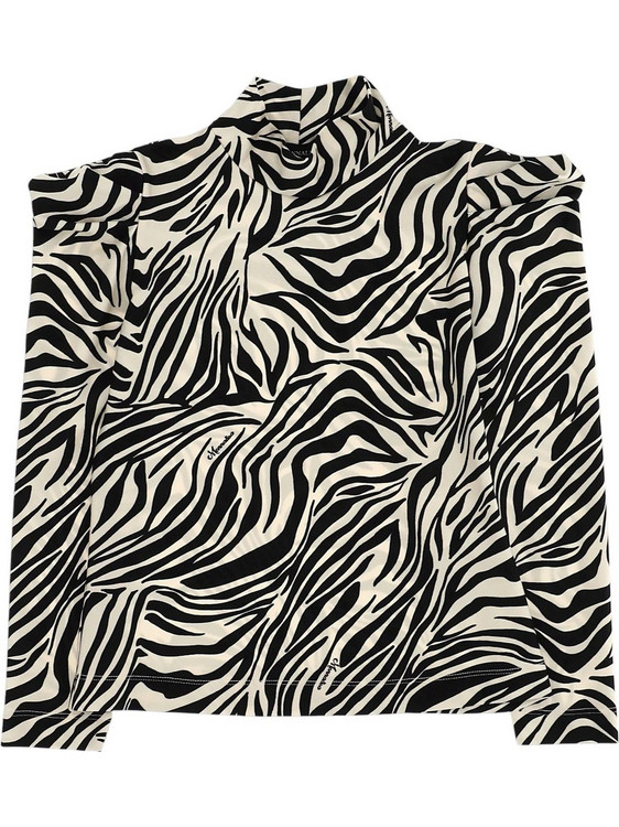 Monnalisa Lupetto Παιδικό T-Shirt Μακρυμάνικο Μαύρο Λευκό 6631-0250