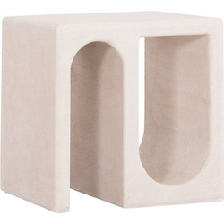 HomeMarkt Santorini Βοηθητικό Τραπεζάκι Σαλονιού MDF με Ξύλινη Βάση Μ48xΠ38xΥ48.5cm HM18070
