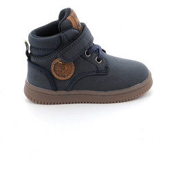Bubble Kids Παιδικά Μποτάκια Navy Μπλε με Σκρατς C1182