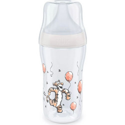 Nuk Perfect Match Disney Tiger Πλαστικό Μπιμπερό με Θηλή Σιλικόνης κατά των Κολικών 0+ Μηνών Beige 300ml