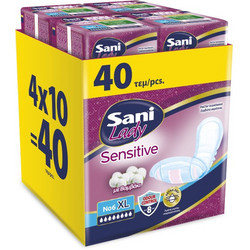 Sani Sensitive Sani Lady No6 XLarge Σερβιέτες Ακράτειας 8 Σταγόνες 40τμχ