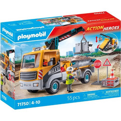 Playmobil Action Heroes Φορτηγό Κατασκευών με Γερανό για 4-10 Ετών 71750