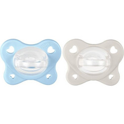 Chicco PhysioForma Dual Soft Ανατομικές Ορθοδοντικές Πιπίλες Σιλικόνης 2-6m Σιελ Μπεζ 2τμχ