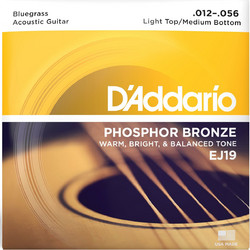 D'Addario EJ19 Σετ 6 Χορδές Ακουστικής Κιθάρας Phosphor Bronze 12-56" Mixed Tension