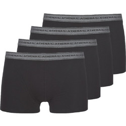 ATHENA Ανδρικά Μποξεράκια Σετ 4Pack Μαύρα