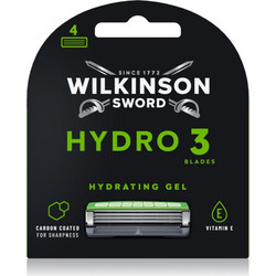 Wilkinson Sword Hydro 3 Skin Protection Black Edition Ανταλλακτικά Ξυραφάκια με 3 Λεπίδες & Λιπαντική Ταινία 4τμχ