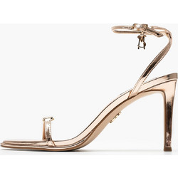 Steve Madden Kelsi Γυναικεία Πέδιλα Ροζ Χρυσά με Λεπτό Ψηλό Τακούνι SM11003632-686