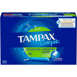Tampax Compak Super Ταμπόν με Απλικατέρ για Αυξημένη Ροή 3 Σταγόνες 20τμχ