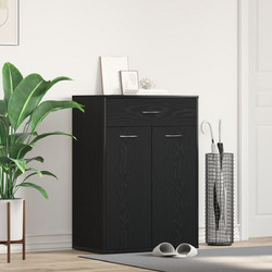 vidaXL Παπουτσοθήκη Ξύλινη Μαύρη M60xΠ35xY84cm 862463