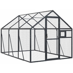 vidaXL Κλουβί Πτηνών Ανθρακί 300x179x185cm 3155802