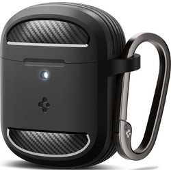Spigen Rugged Armor Θήκη Σιλικόνης με Γάντζο για Google Pixel Buds Pro / Pro 2 Μαύρη