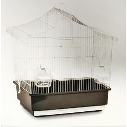 Domus Molinari Alba Κλουβί Πτηνών Λευκό Ανθρακί 47x29x48cm