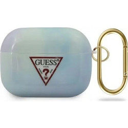 Guess Tie & Dye Collection Θήκη Σιλικόνης με Γάντζο για Apple AirPods Pro 1 Μπλε