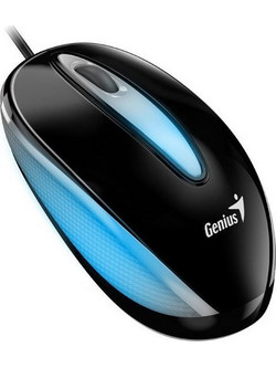 Genius DX-Mini Ενσύρματο Mini Ποντίκι Black Light Blue