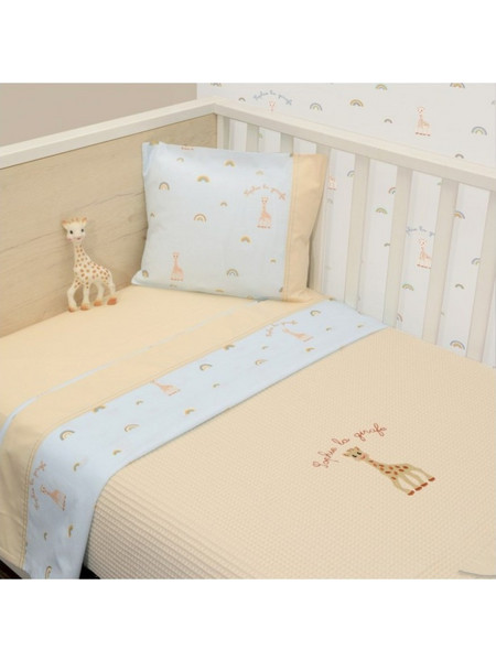 Sophie La Girafe Des 504 Κουβέρτα Κούνιας Πικέ 100x140 Μπεζ