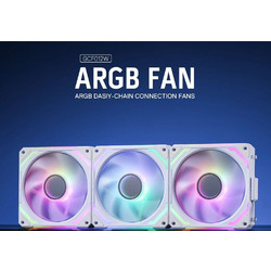 Redragon GC-F012 Case Fan 120mm ARGB με Σύνδεση 4-Pin PWM 3τμχ White