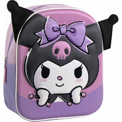 Cerda Hello Kitty Kuromi Σχολική Τσάντα Πλάτης Νηπιαγωγείου Λιλά 2100005849