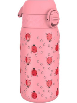 Ion8 Ladybugs Παιδικό Παγούρι Θερμός Ανοξείδωτο BPA Free με Καλαμάκι Ροζ 320ml