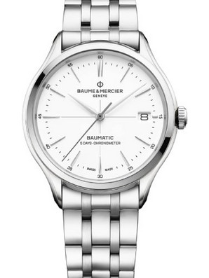 Baume & Mercier Ανδρικό Ρολόι Αυτόματο με Ασημί Μεταλλικό Μπρασελέ M0A10505