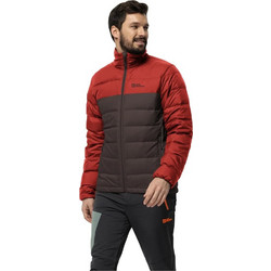 Jack Wolfskin Ανδρικό Μπουφάν Χειμωνιάτικο Puffer Μαύρο Μπορντό 1207681-2365